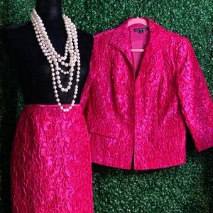 Lafayette 148 New York Rose Petal Skirt Suit